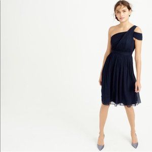 J. Crew silk chiffon bridesmaid dress "Cara"